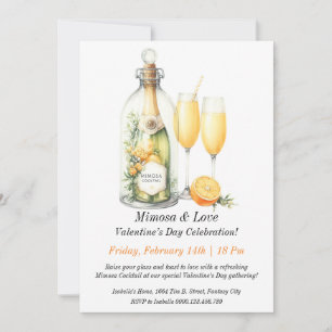 Convite Mimosa e Amor Personalizáveis - Dia do Namorados