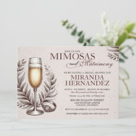 Convite Mimosas & Matrimony Chá de panela