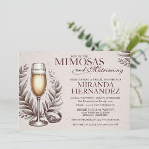 Convite Mimosas & Matrimony Chá de panela