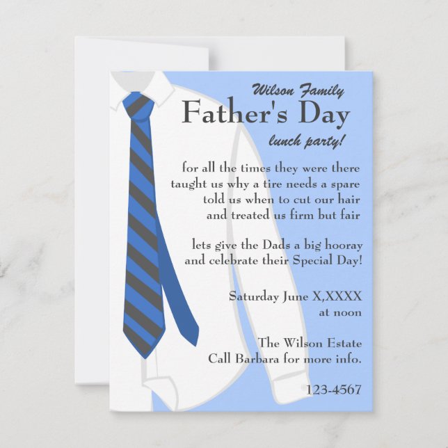 Convite Minha Camisa Pai (Frente)