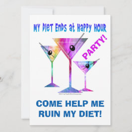 Convite Minha DIETA TERMINA na Happy Hour!