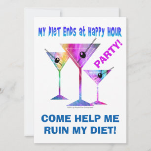 Convite Minha DIETA TERMINA na Happy Hour!
