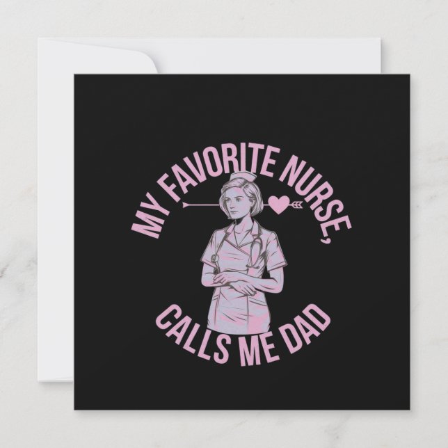 Convite Minha Enfermeira Favorita Me Chama de Papai O Pai  (Frente)