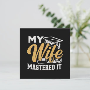 Convite Minha Esposa Dominou o Suporte de Mestre de Gradua