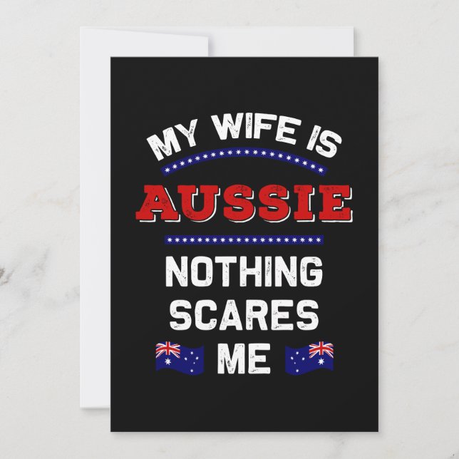 Convite Minha esposa é Aussie embaixo sob a monarquia aust (Frente)