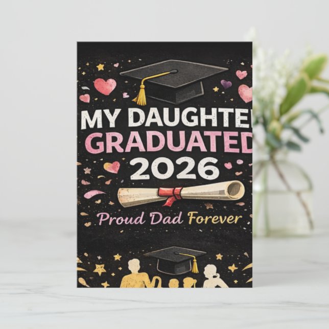 Convite Minha Filha se Formou 2026 (Em pé/Frente)