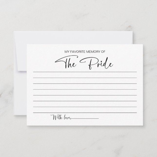 Convite Minha memória favorita do Chá de panela da placa n (Frente)