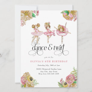 Convite Minha Pequena Bailarina   Festa de Ballet