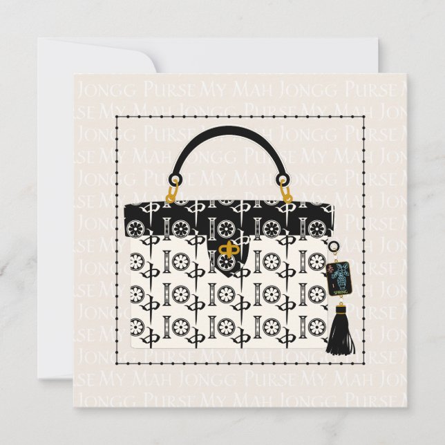 Convite Minha Placa Plana Mah Jongg (Frente)