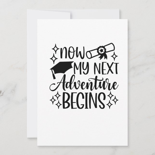 Convite Minha Próxima Aventura Começa A Graduação (Frente)