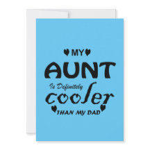 minha tia é definitivamente mais legal que meu pai