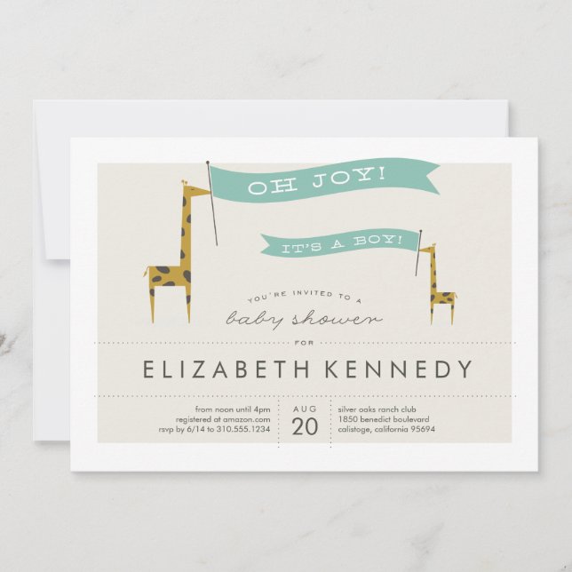 Convite Mini Girafas (Frente)