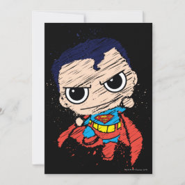Convite Mini Superman Sketch - Voando