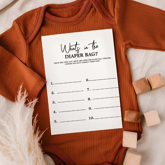 Convite Mínima o que há no saco Bebê jogo (Criador carregado)