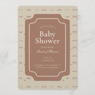 Convite Minimal Abstract Geometric Gender Neutral Beige