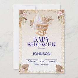 Convite Minimal Baby Shower Invitation | Modern Neutral