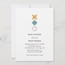Minimal Bauhaus Baby Shower Invitation