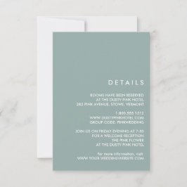Convite Minimal Chic Azul Poeirento | Detalhes do Convidad