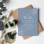 Convite Minimal Dusty Rose Before We Do Rehearsal Dinner<br><div class="desc">This minimal dusty rose before we do rehearsal dinner invitation is perfect for a rustic wedding rehearsal celebration. The design features watercolor wild herbs in a dusty blue background.</div>