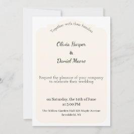 Convite Minimal Elegant Wedding Invitation
