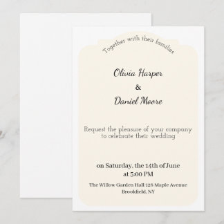 Convite Minimal Elegant Wedding Invitation