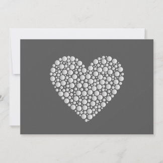 Convite Minimal Heart Circles – White Gradient on Dark