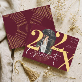 Convite Minimal Modern Arch Photo Graduation Announcement