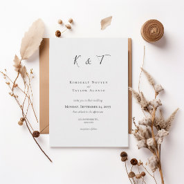 Convite Minimal Modern Wedding Invitation