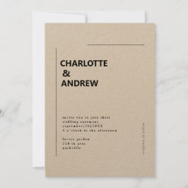 Convite Minimal, moderne Einladung