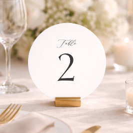 Convite Minimal Round Table Numbers 1–19 