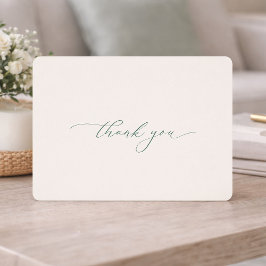 Convite Minimal Sage Green Wedding Thank You Card