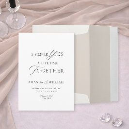 Convite Minimal Typography Wedding Invitation Template