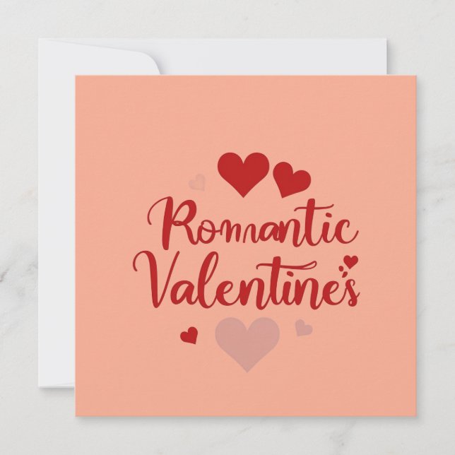 Convite Minimal Valentine’s Day Love Typography Design | R (Frente)