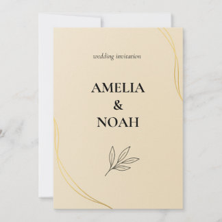 Convite Minimal Wedding Invitation Template – Elegant
