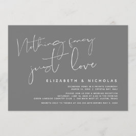 Convite Minimalismo Cinzas Escuras, Partido do Elopemento 