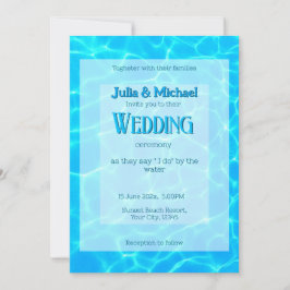 Convite Minimalismo de Reflexão da Água do Azure Turquoise