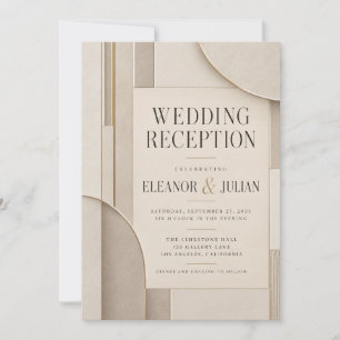 Convite Minimalismo Escultural Casamento Luxo Silencioso R