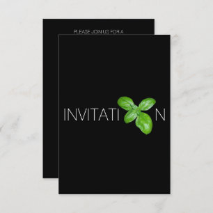 Convite Minimalismo Partido do Janto Comida Italiano