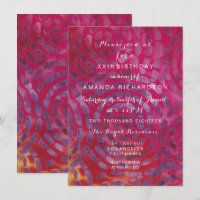 Minimalismo Red Candy Batik Tropical Pink Aniversá