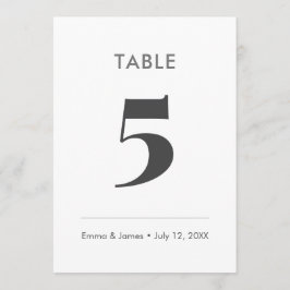Convite Minimalist Ampersand Wedding | Table Number
