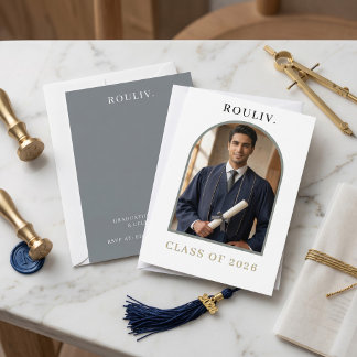 Convite Minimalist Arch Photo Graduation | Rolling Stone