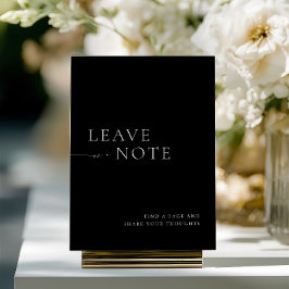 Convite Minimalist Black & White Guest Book Sign