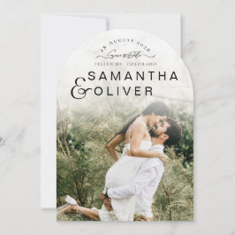 Convite Minimalist Boho Photo Save the Date