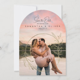 Convite Minimalist Boho Photo Save the Date