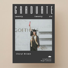 Convite Minimalist class of 2026 Photo Graduation 