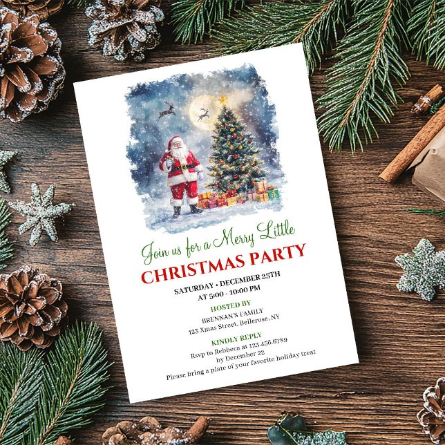 Convite Minimalist Cozy Christmas Scene Digital Invitation (Minimalist Cozy Christmas Scene Digital Invitation)