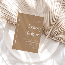 Minimalist Elegant Formal Brown Wedding 