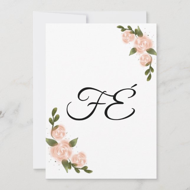 Convite Minimalist "Faith" Message Card – Special Prints E (Frente)