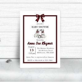 Convite Minimalist Gender Neutral Chic Dalmation Invite