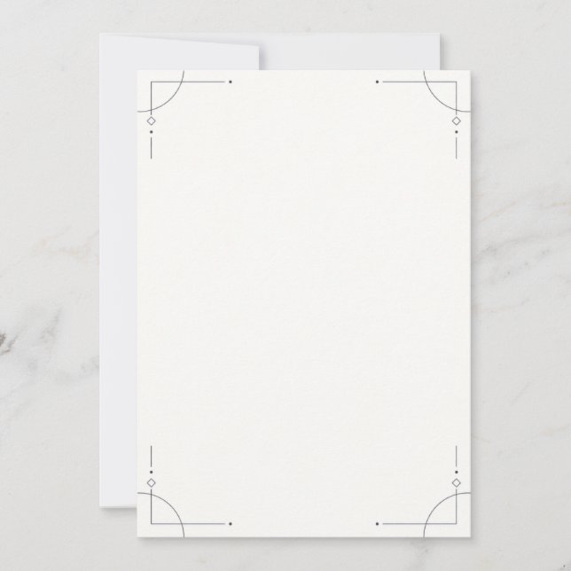 Convite Minimalist Geometric Wedding Invitation (Frente)
